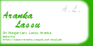 aranka lassu business card